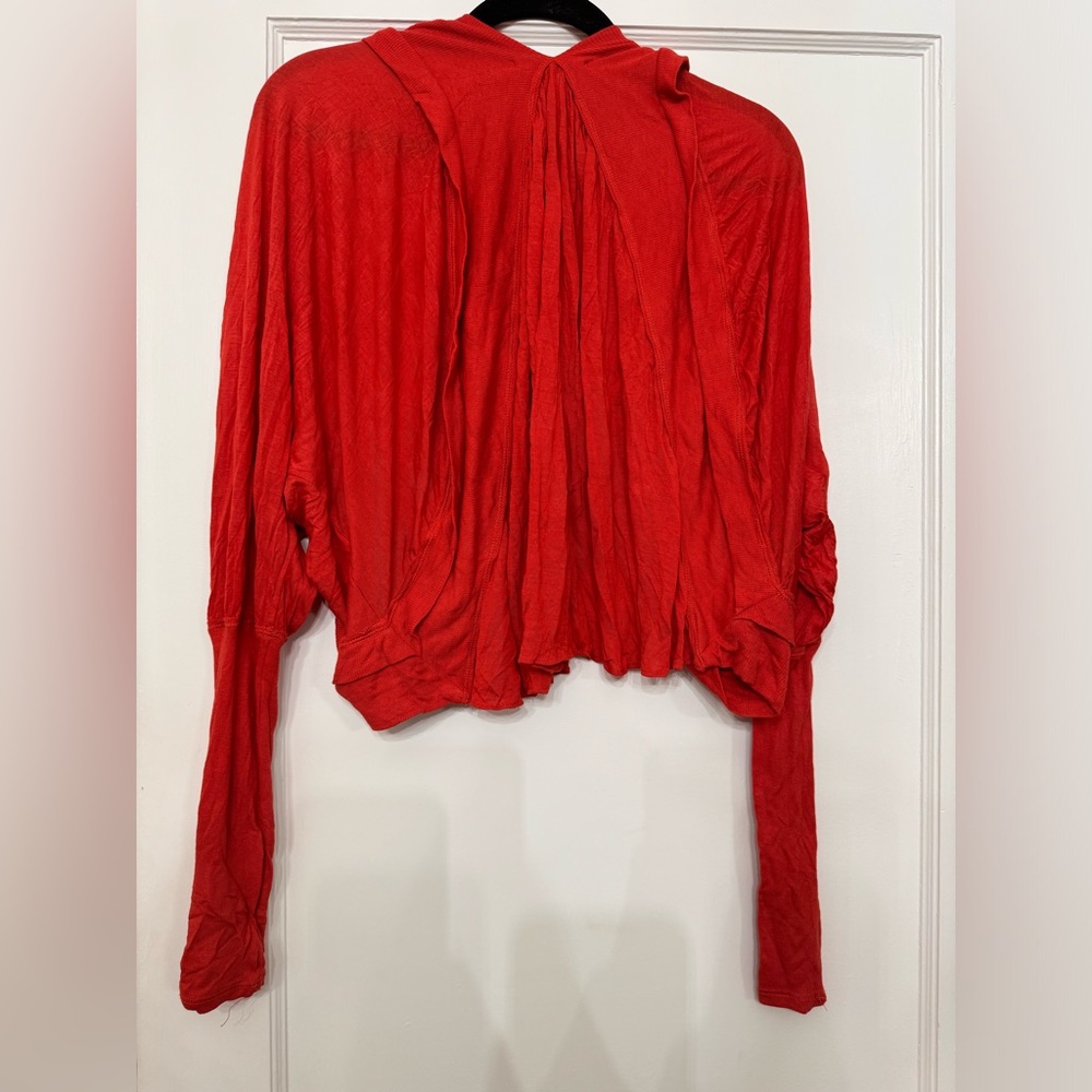 Bordeaux red orange cardigan size large - Picture 3 of 6
